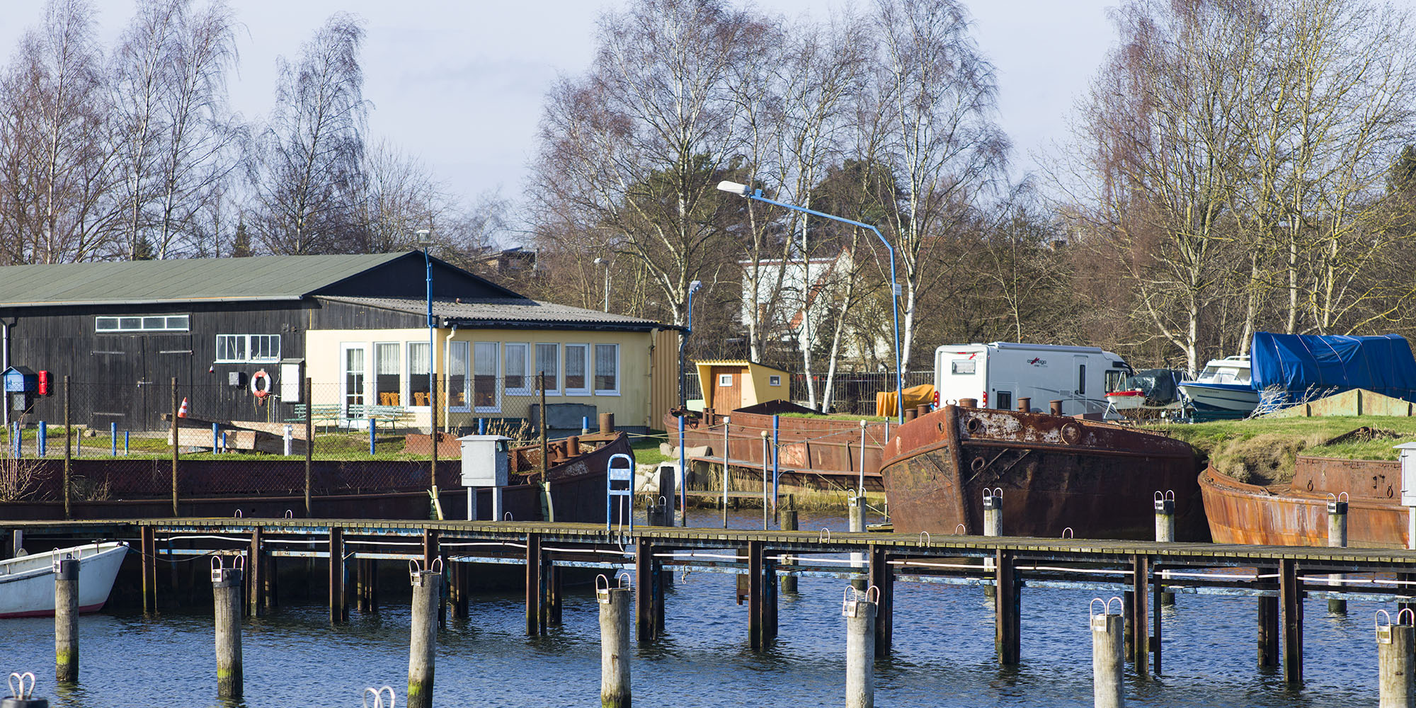 Der kleine Bootshafen in Andershof