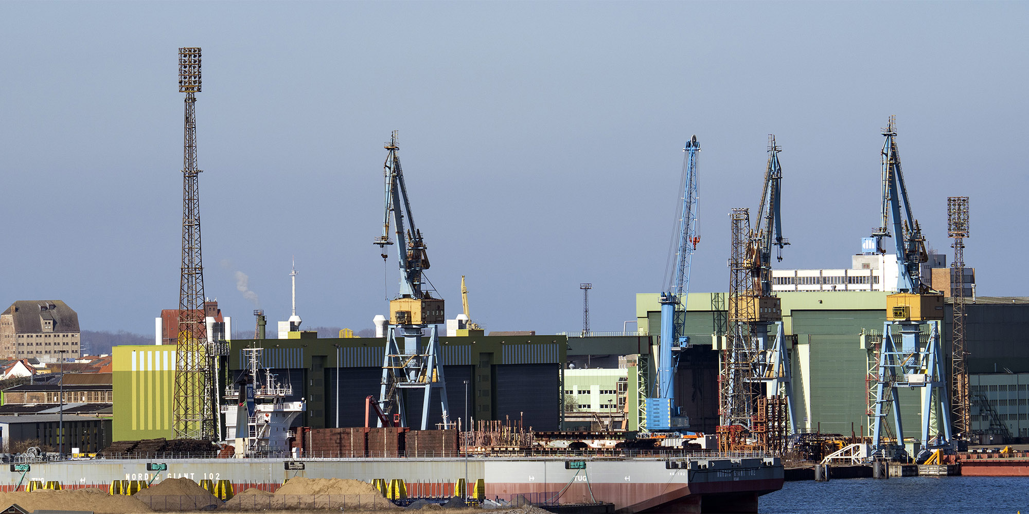 Das Werftgelände in Stralsund
